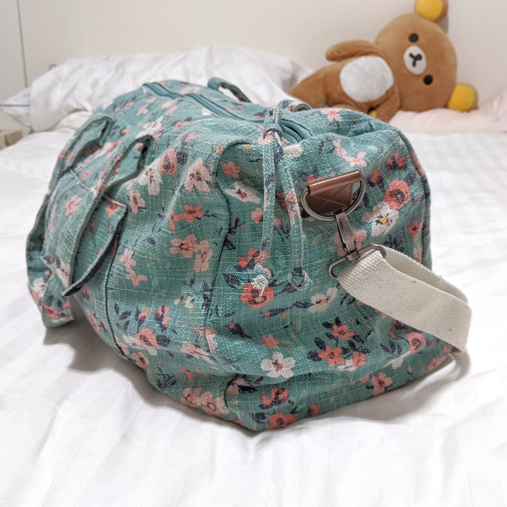 Floral Weekender Duffel Travel Bag